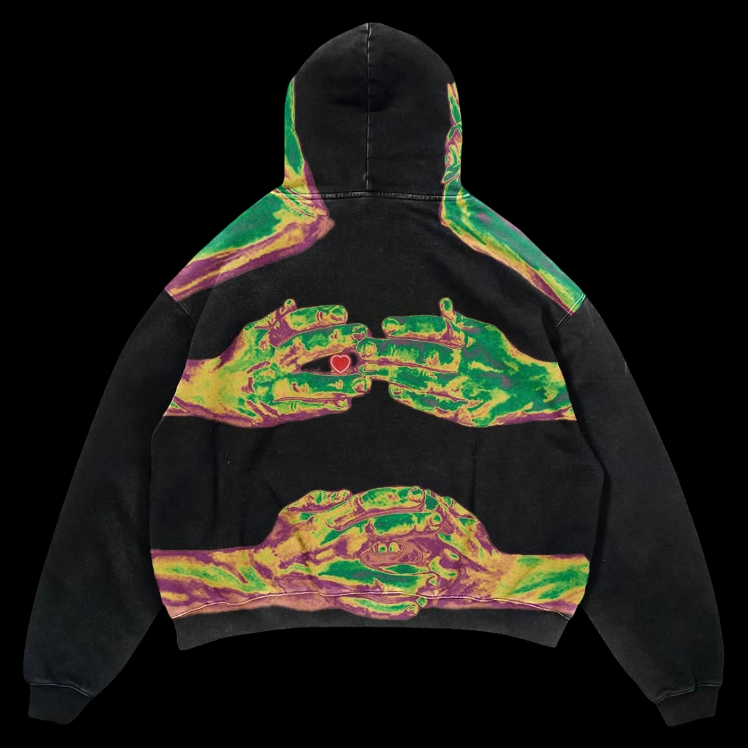 PROJECT I — “INFRARED CONNECTION” Unisex Oversized Hoodie