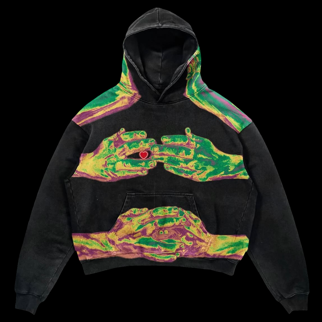 PROJECT I — “INFRARED CONNECTION” Unisex Oversized Hoodie